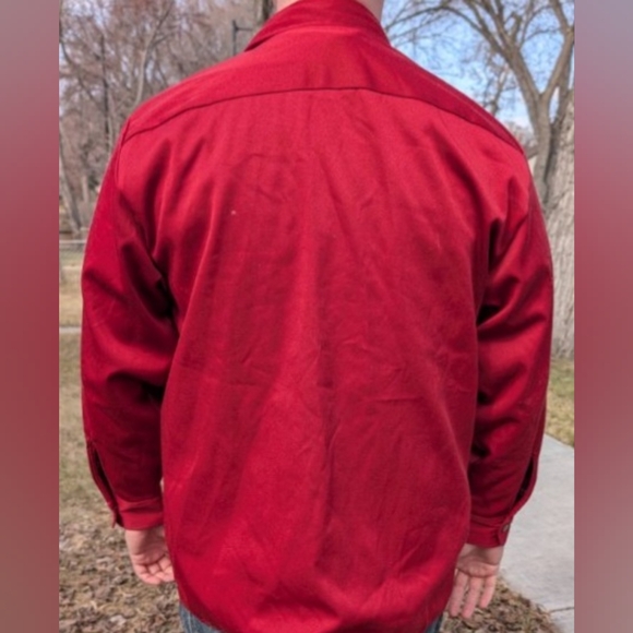 Men's Red Button-Up Jacket - Picture 2 of 2